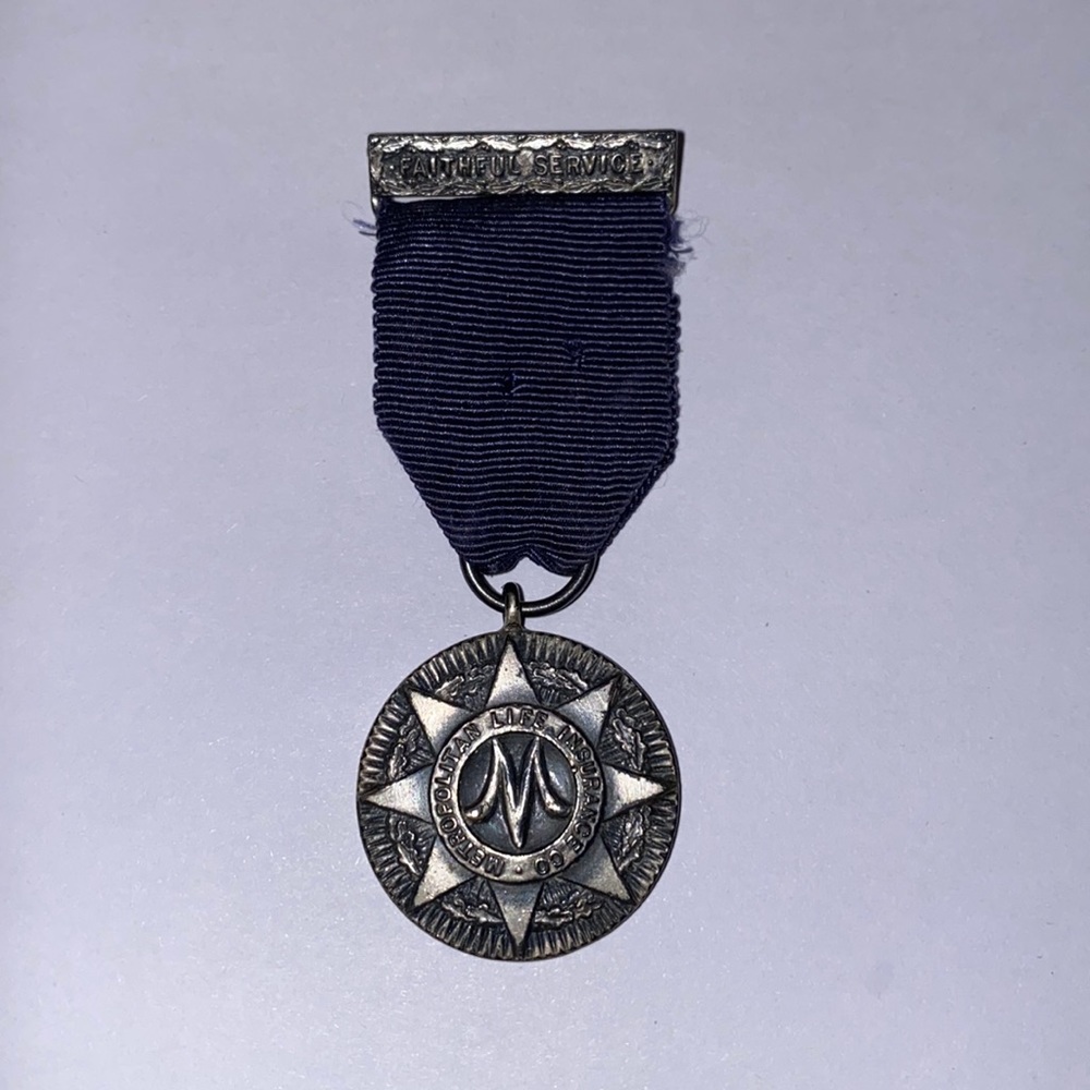 Vintage Sterling Silver Metropolitan Life Insurance Award Pin